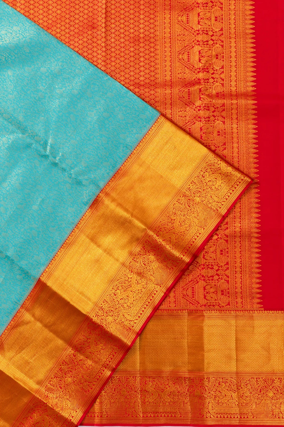 Taranga Kanchi Silk Brocade Blue Saree