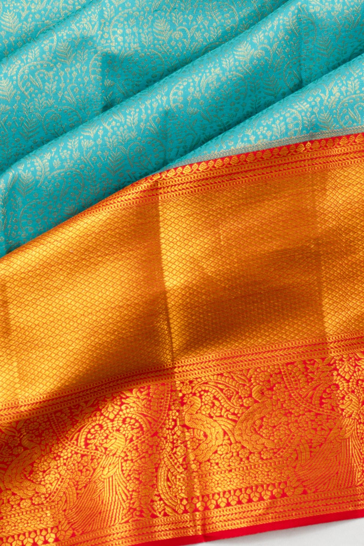 Taranga Kanchi Silk Brocade Blue Saree