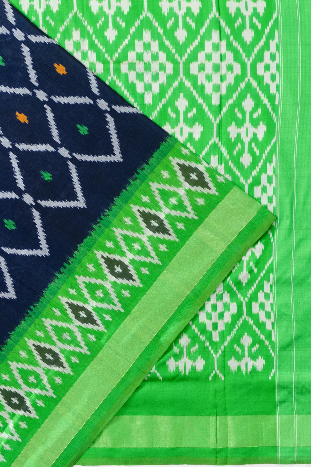 Pochampally Silk Ikat Dark Blue Saree