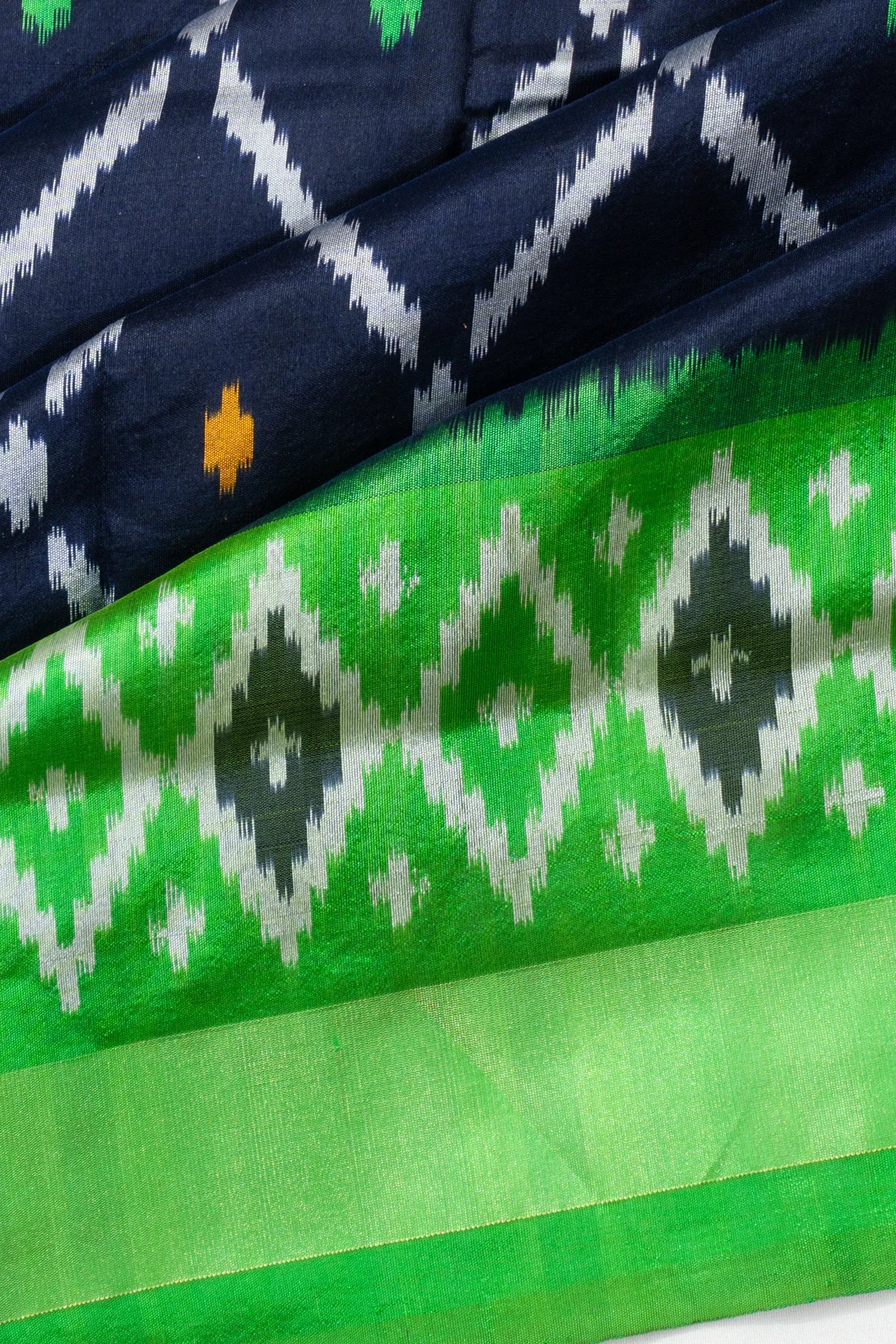 Pochampally Silk Ikat Dark Blue Saree
