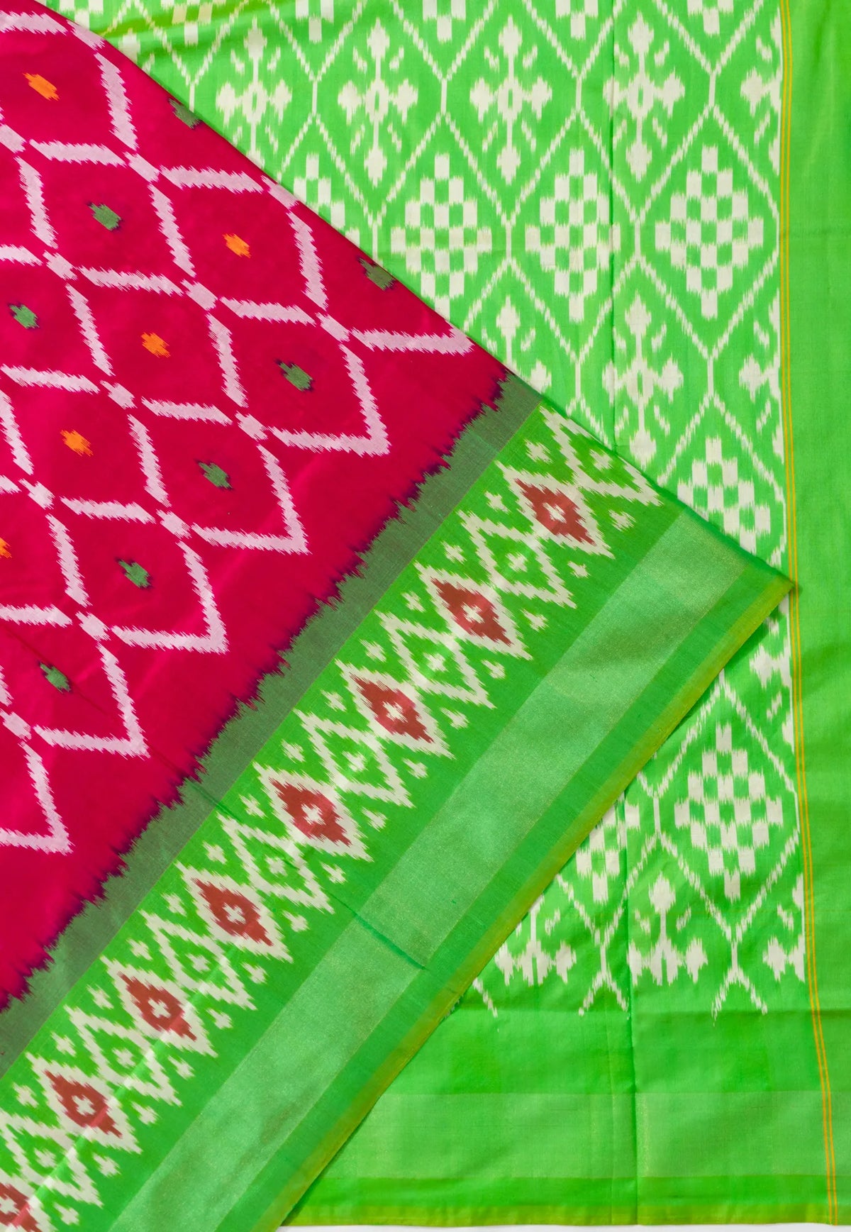 Pochampally Silk Ikat Pink Saree