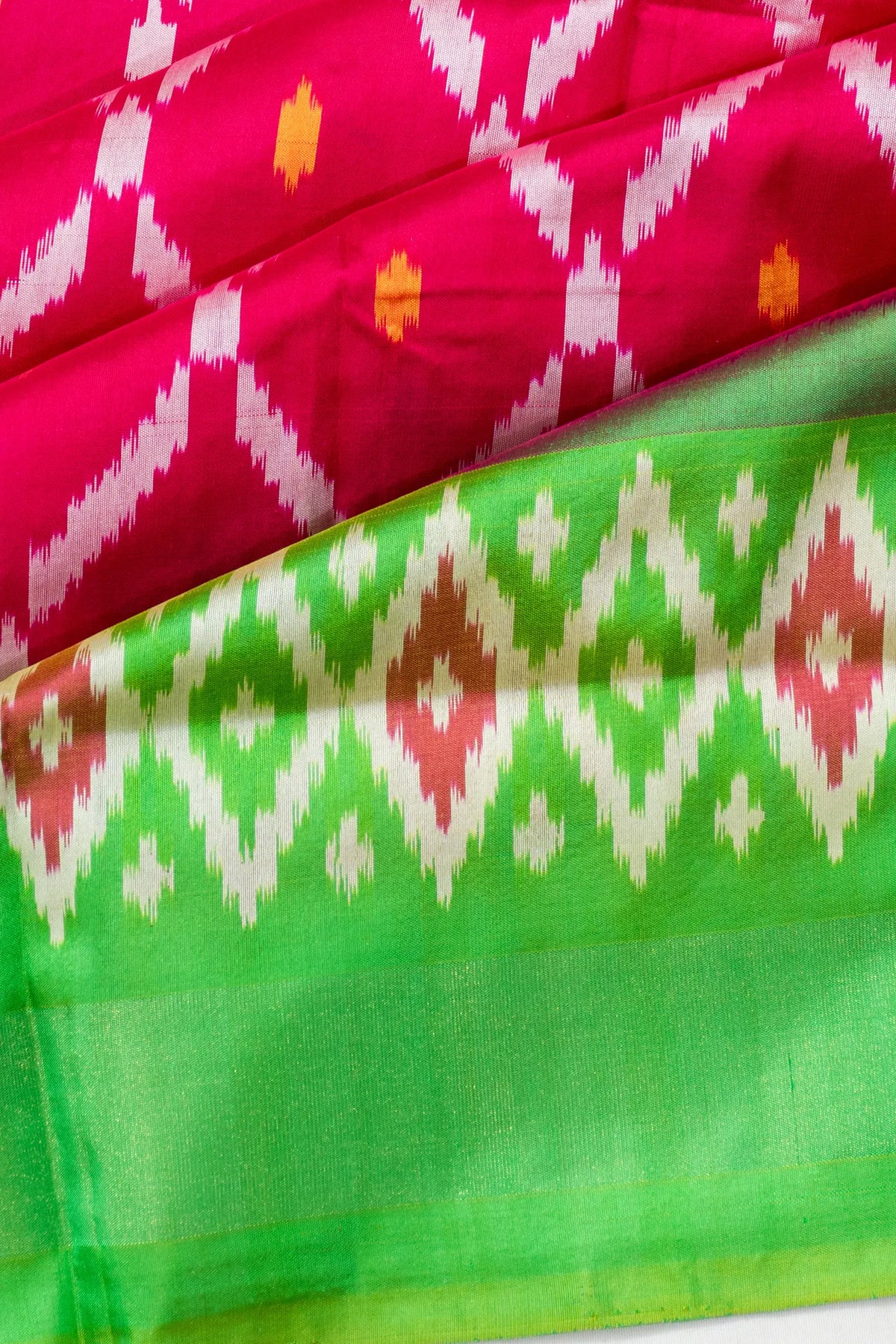 Pochampally Silk Ikat Pink Saree