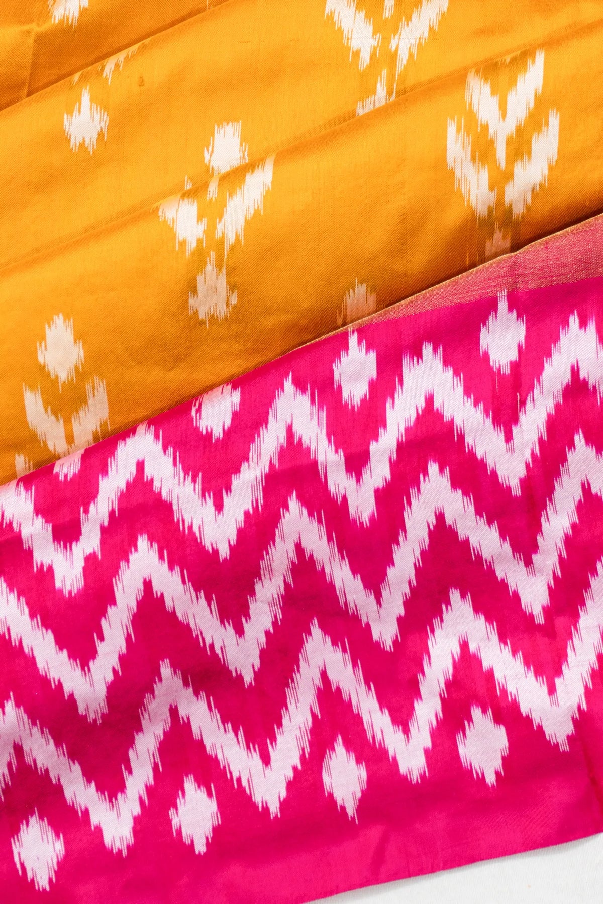 Pochampally Silk Ikat Yellow Saree