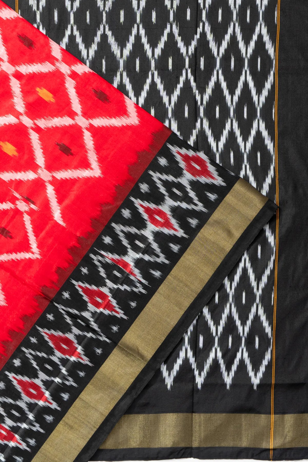 Pochampally Silk Ikat Red Saree