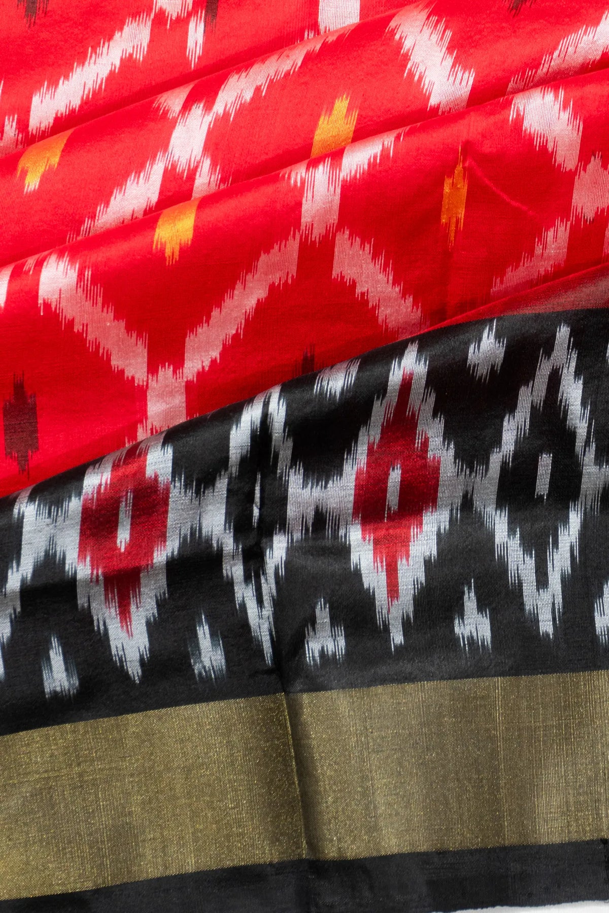 Pochampally Silk Ikat Red Saree