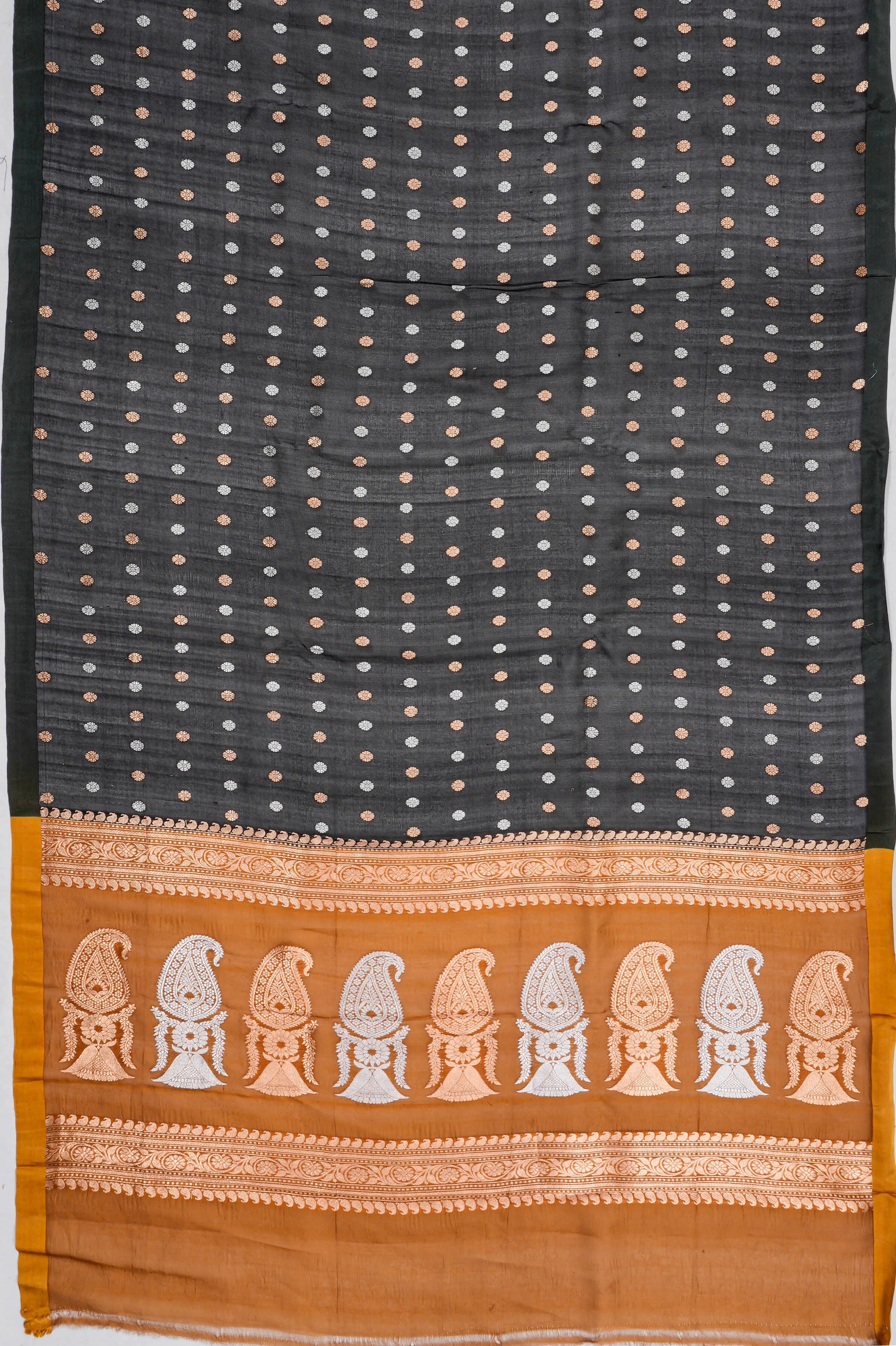 Banarasi Kora Organza Butta Black Saree