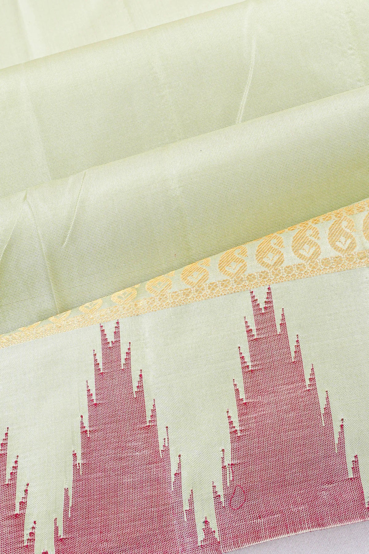 Taranga Kanchi Silk Brocade Light Green Saree