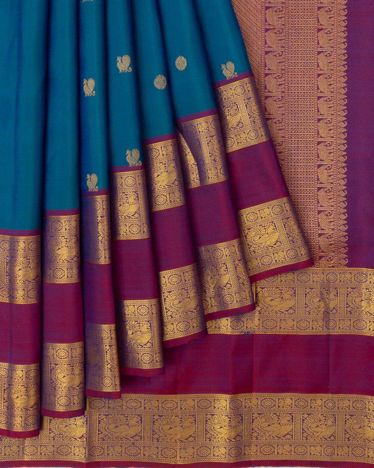 Taranga Kanchi Silk Butta Blue Saree
