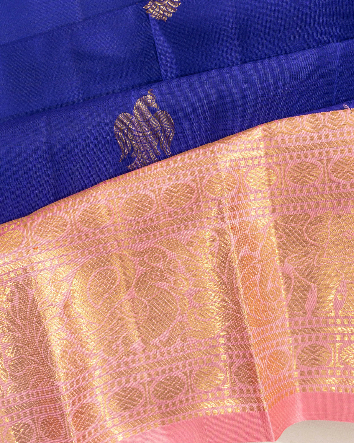 Kanchipuram Silk Butta Royal Blue Saree