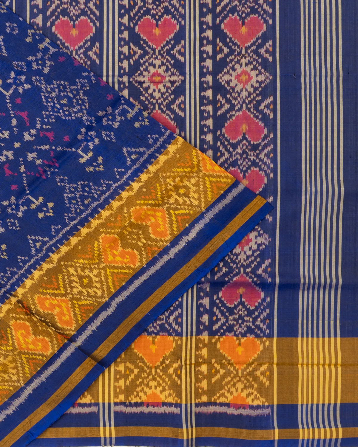 Rajkot Patola Silk Ikat Blue Saree