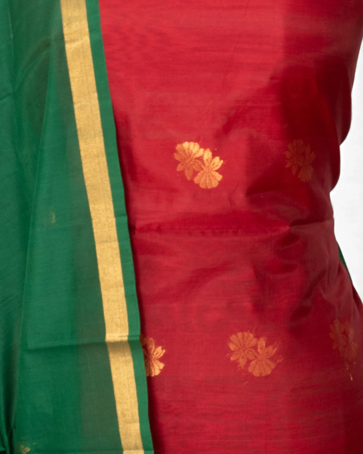 Coimbatore Silk Butta Red Salwar Suit Set