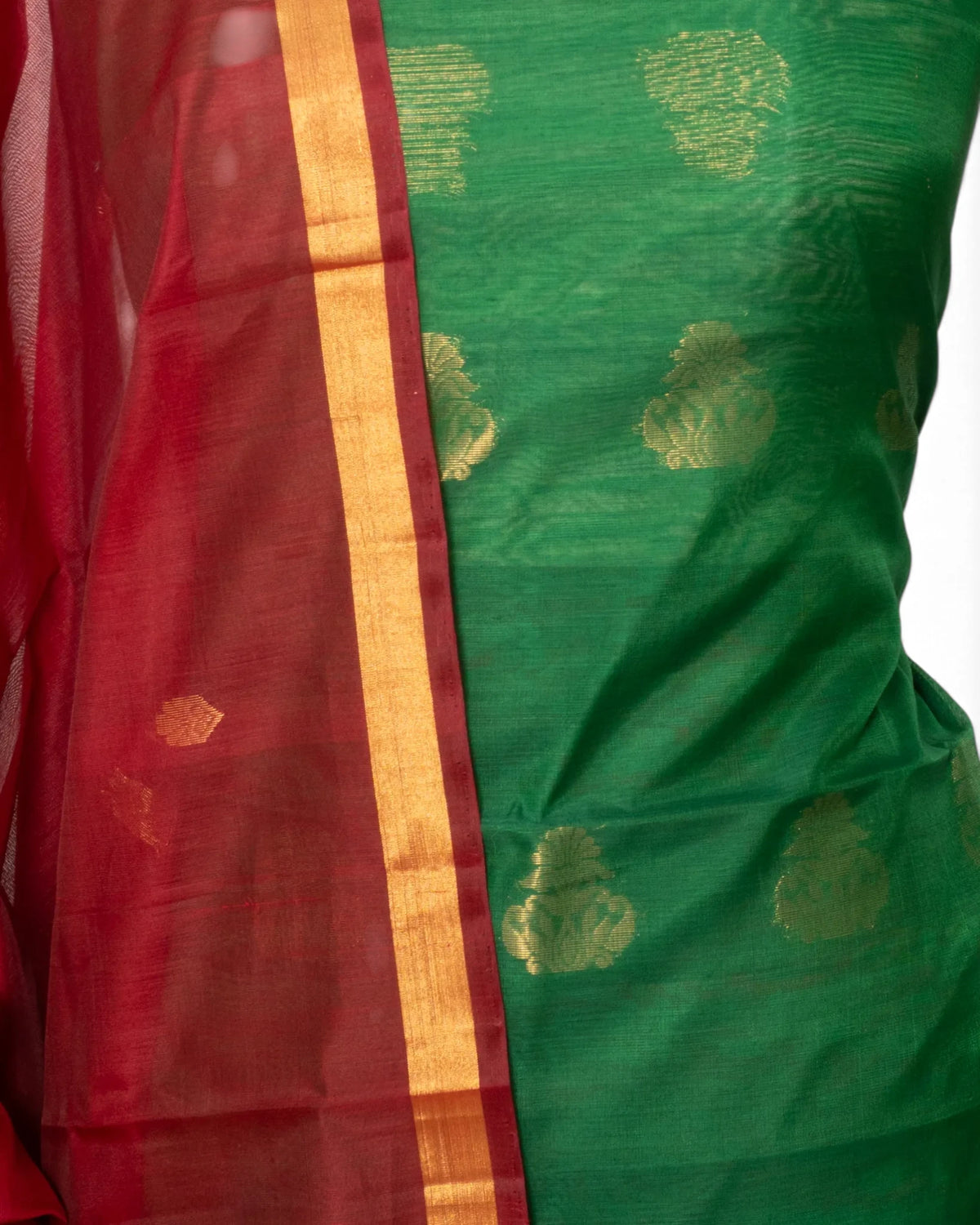 Coimbatore Silk Butta Green Salwar Suit Set