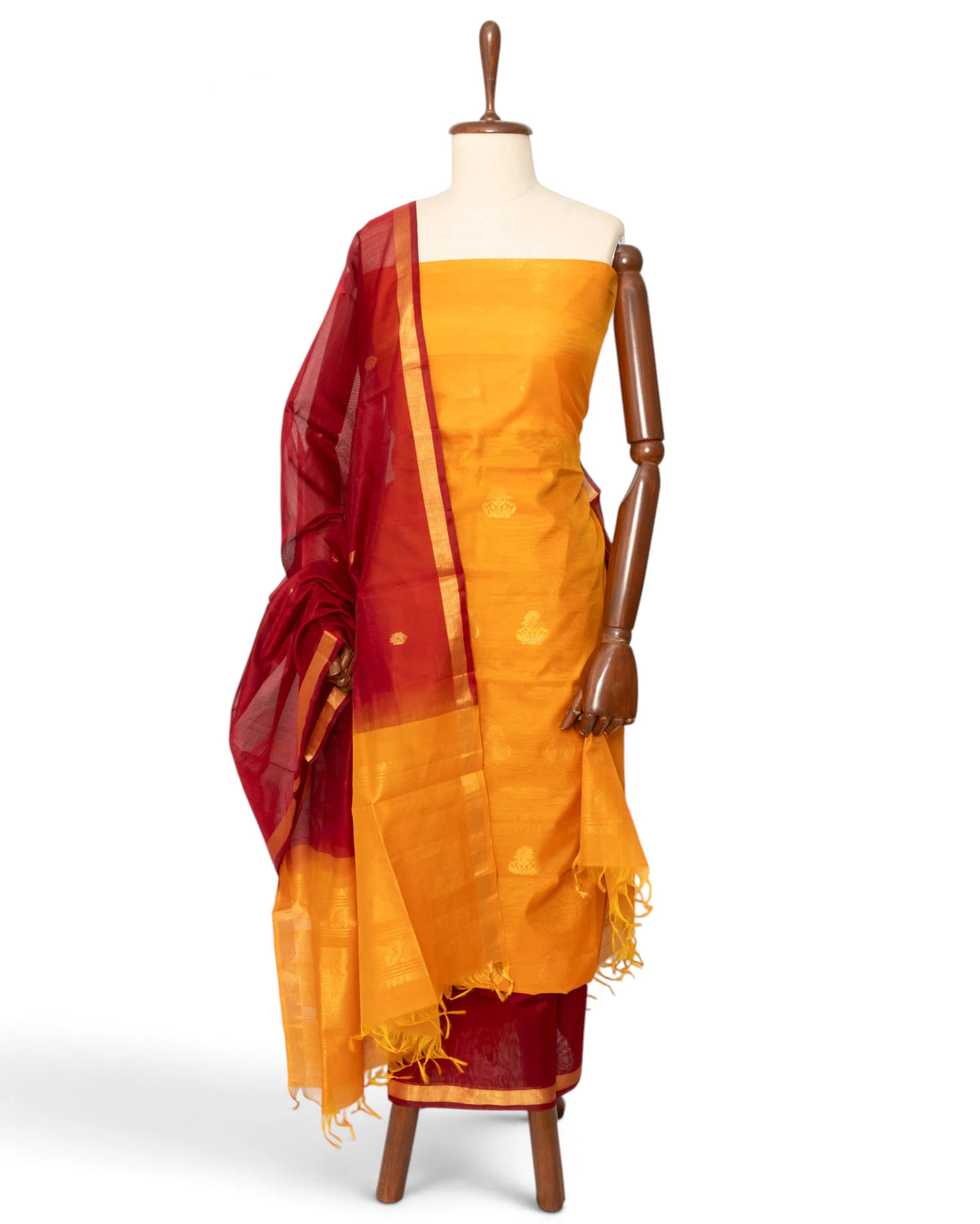 Coimbatore Silk Butta Yellow Salwar Suit Set