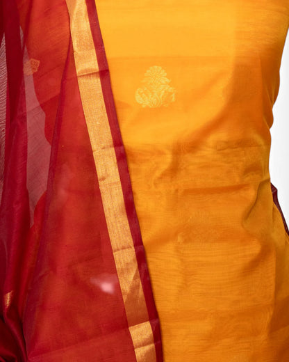 Coimbatore Silk Butta Yellow Salwar Suit Set