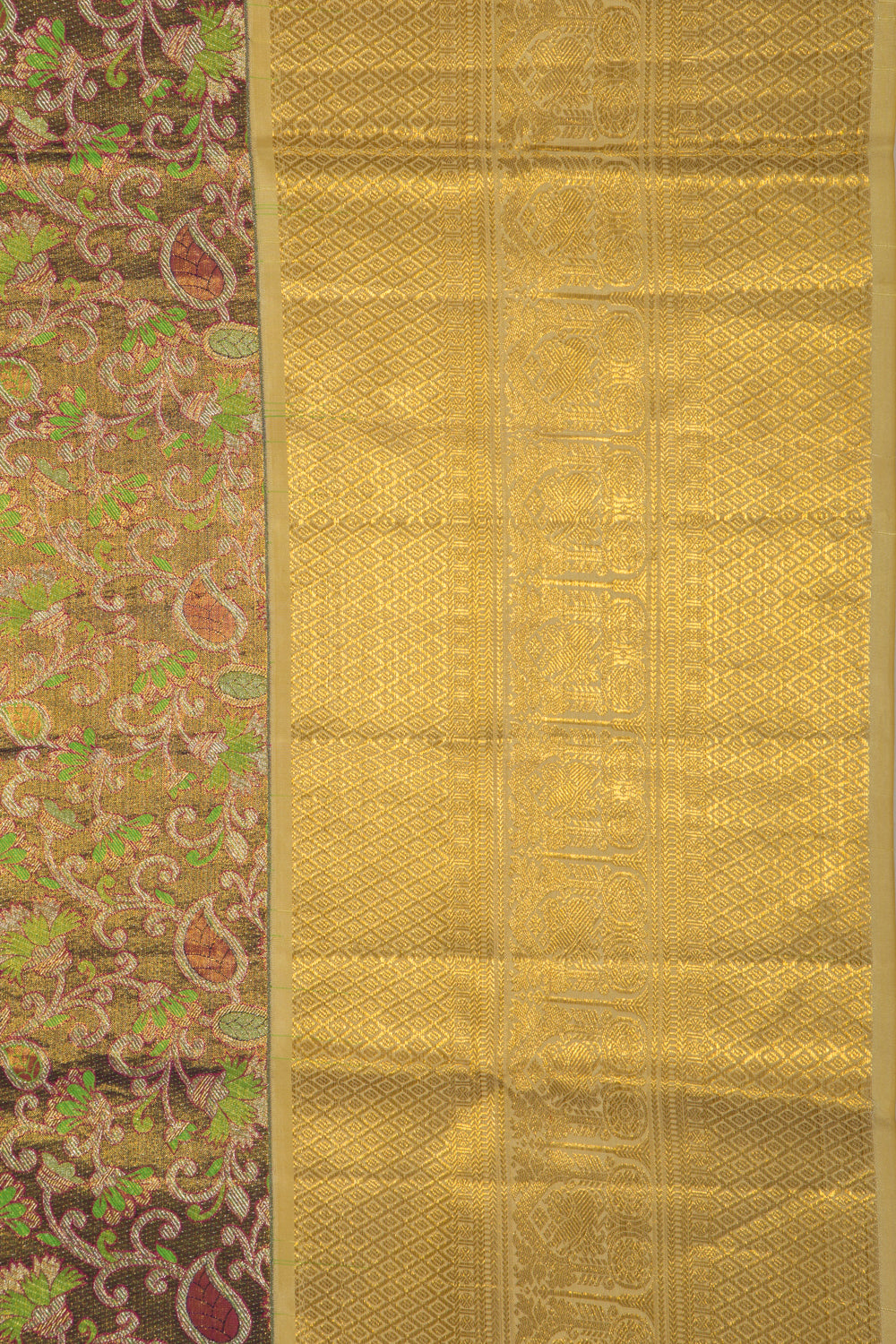 Kanchipuram Silk Tissue Jaal Purple Saree