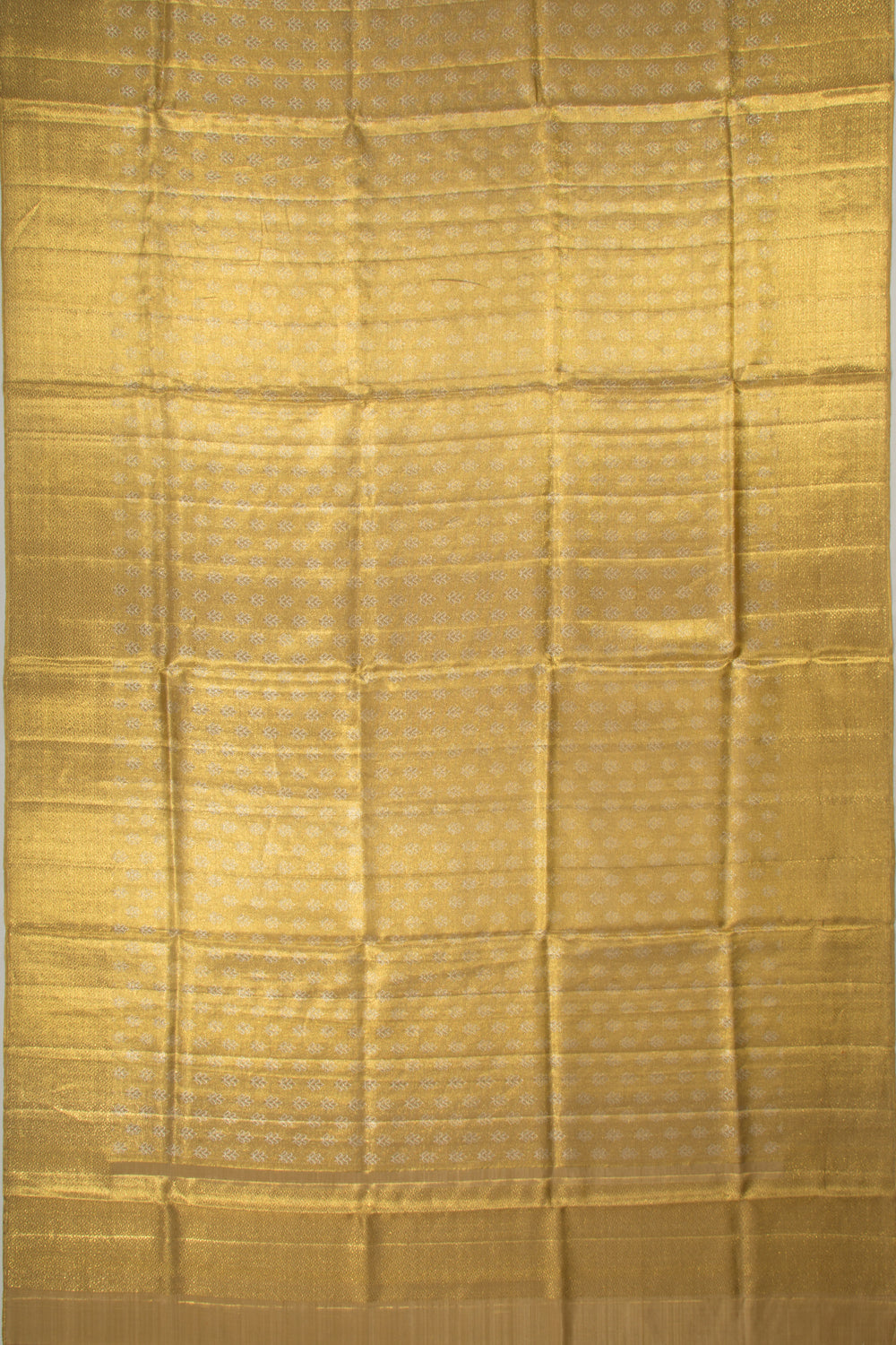 Kanchipuram Silk Tissue Brocade Gold Saree