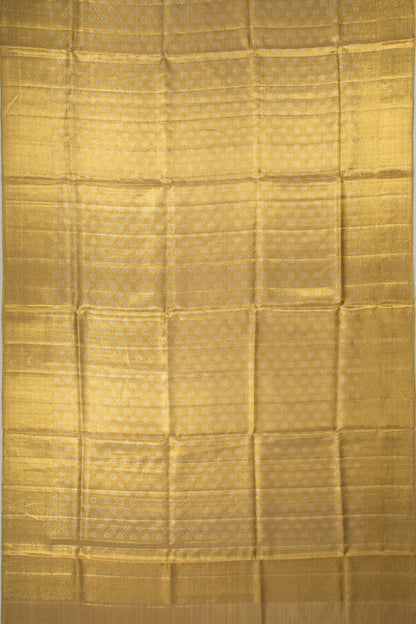 Kanchipuram Silk Tissue Brocade Gold Saree