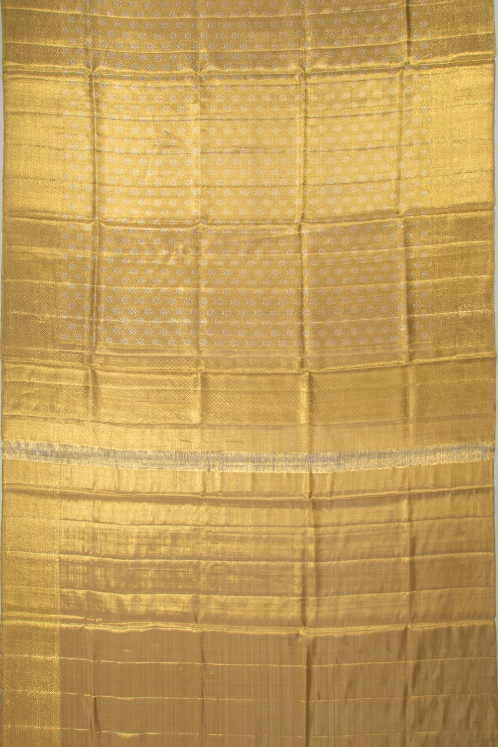 Kanchipuram Silk Tissue Brocade Gold Saree