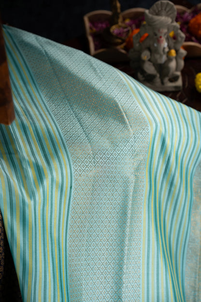 Taranga Kanchi Silk Brocade Dark Blue Saree