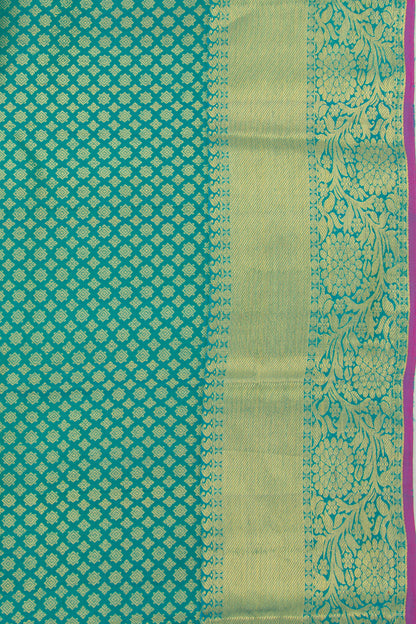 Kanchipuram Silk Brocade Sea Green Saree