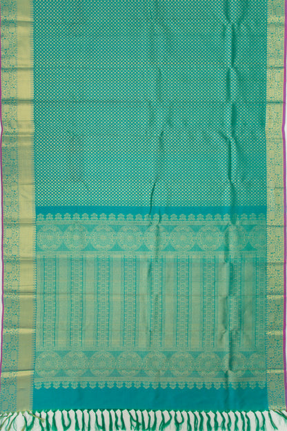 Kanchipuram Silk Brocade Sea Green Saree