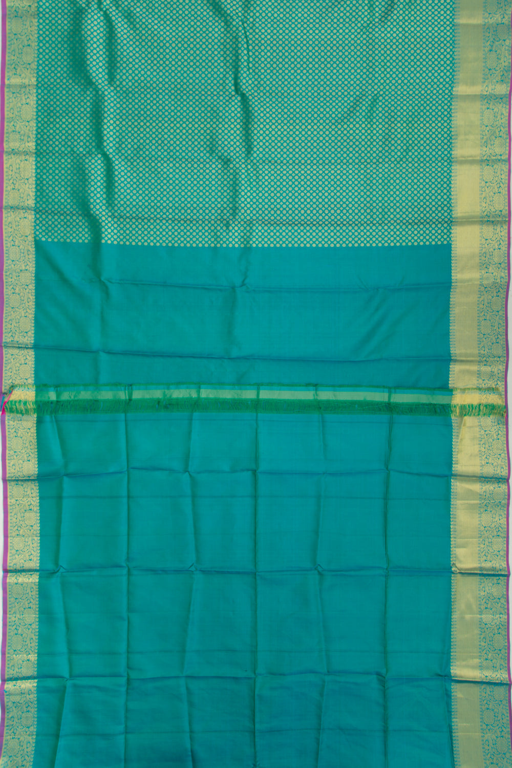 Kanchipuram Silk Brocade Sea Green Saree