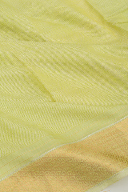 Soft Kota Silk Plain Pastel Green Saree