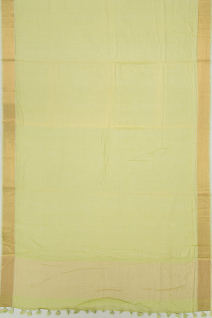 Soft Kota Silk Plain Pastel Green Saree