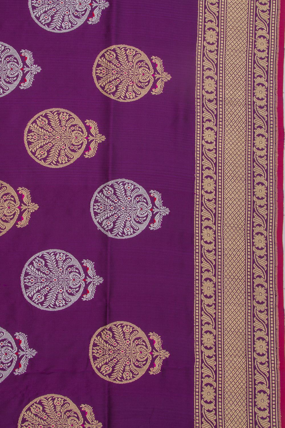 Banarasi Silk Butta Purple Saree