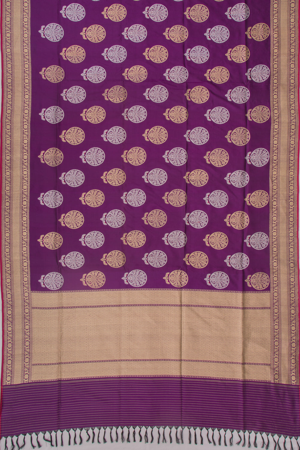 Banarasi Silk Butta Purple Saree