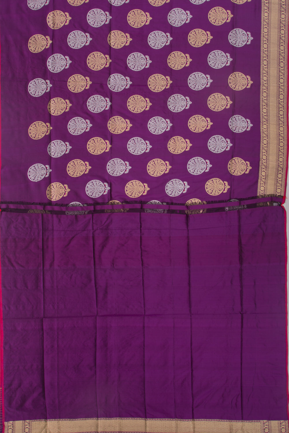 Banarasi Silk Butta Purple Saree