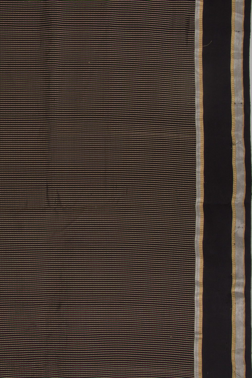 Banarasi Silk Vertical Lines Black Saree