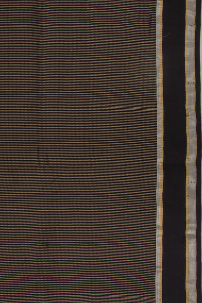 Banarasi Silk Vertical Lines Black Saree