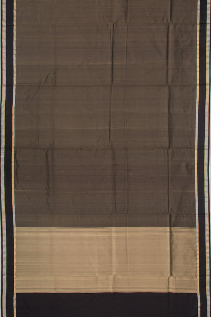Banarasi Silk Vertical Lines Black Saree