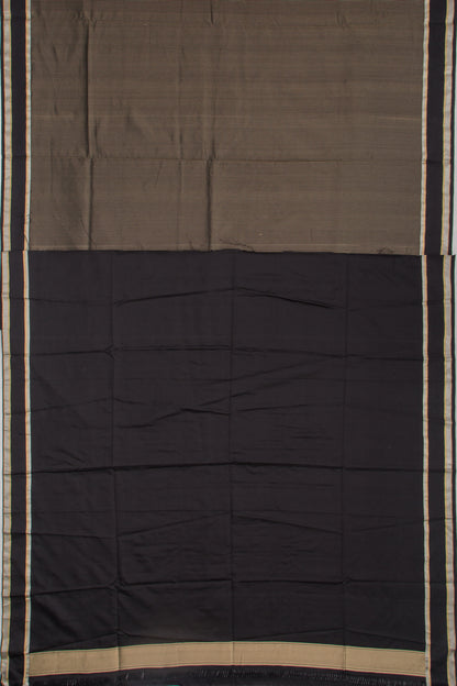 Banarasi Silk Vertical Lines Black Saree
