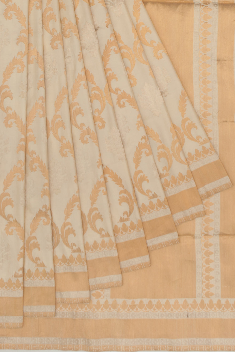 Banarasi Silk Kadwa Brocade Cream Saree