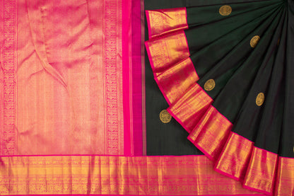 Kanchipuram Silk Butta Green Saree