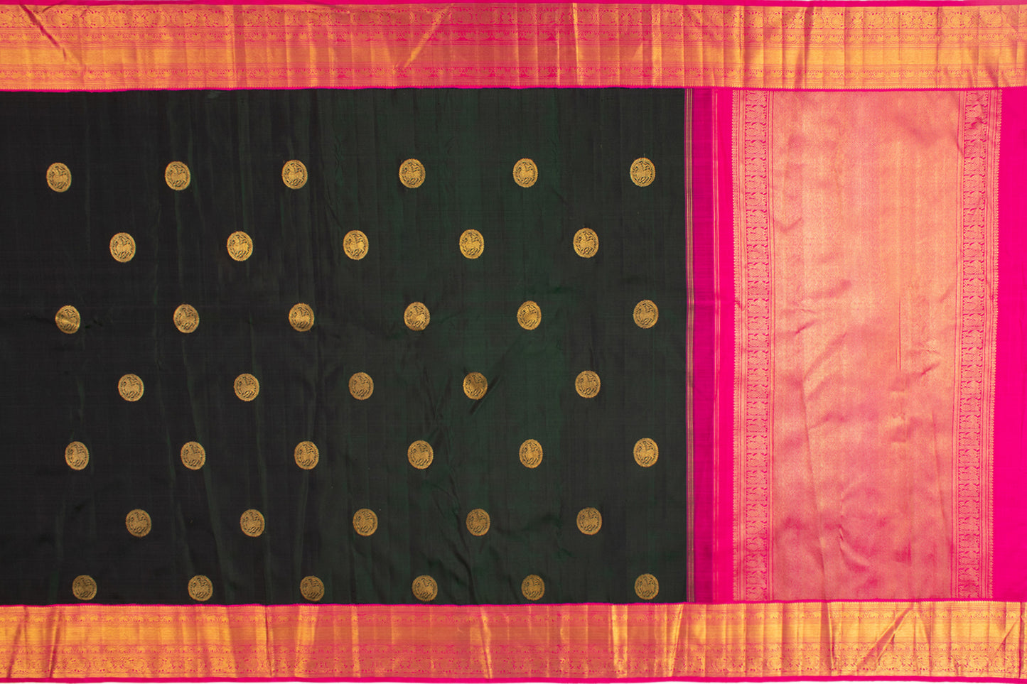 Kanchipuram Silk Butta Green Saree