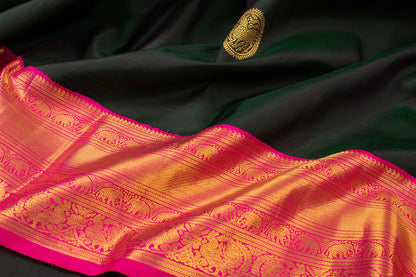 Kanchipuram Silk Butta Green Saree