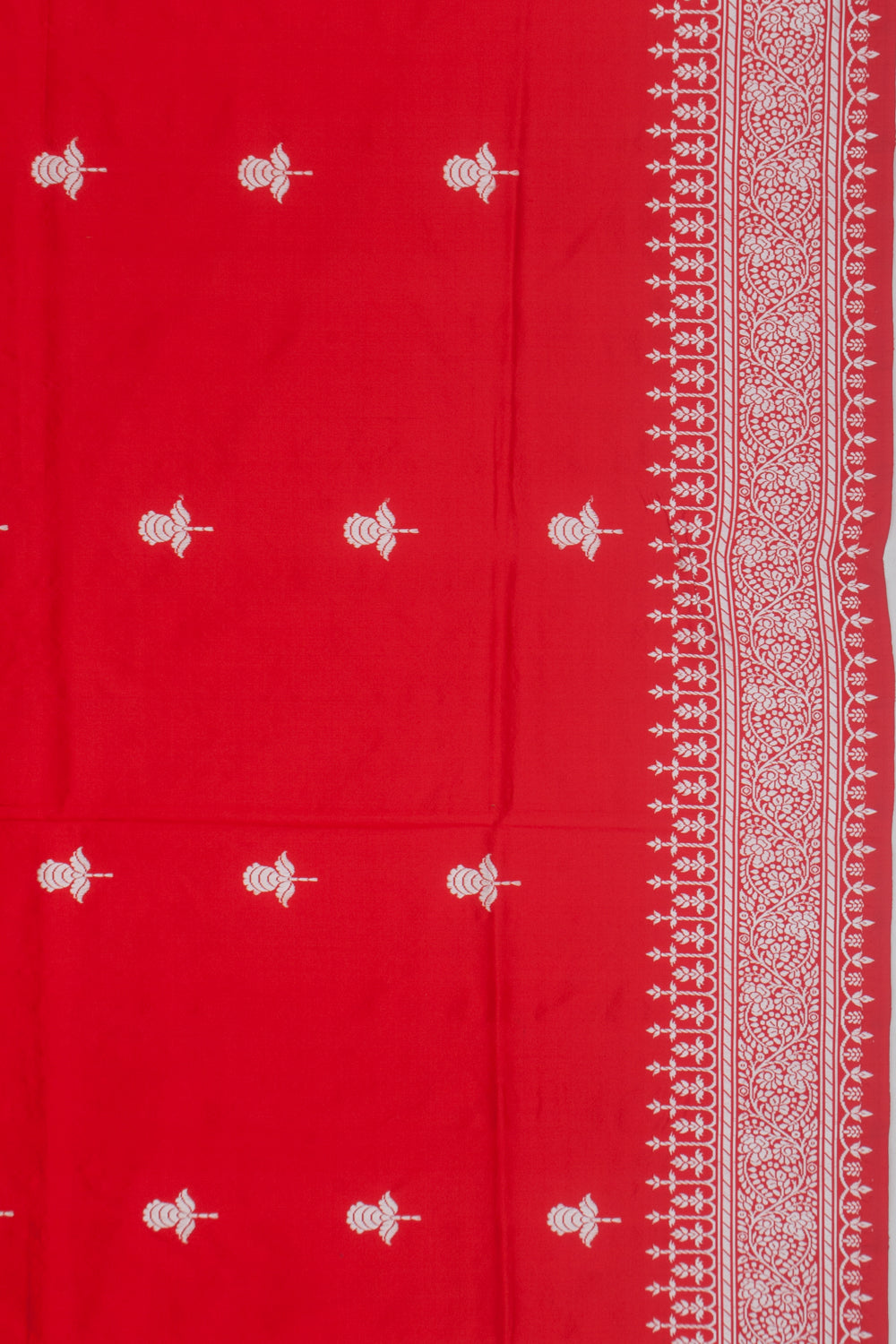 Banarasi Silk Kadwa Butta Red Saree