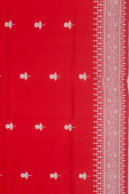 Banarasi Silk Kadwa Butta Red Saree