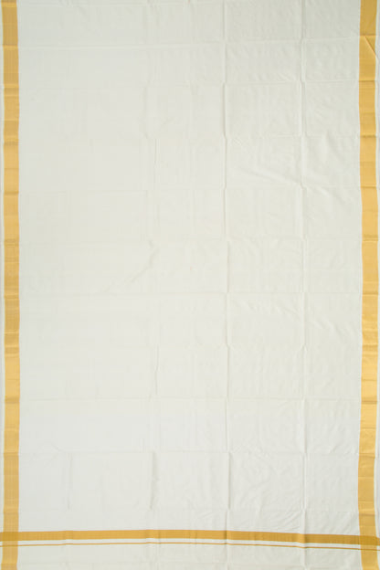 Kanchipuram Silk Plain White Dhoti 10X3 Muzham