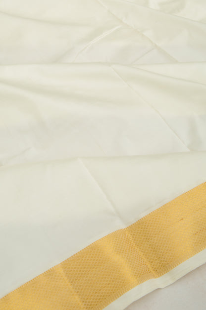 Kanchipuram Silk Plain White Dhoti