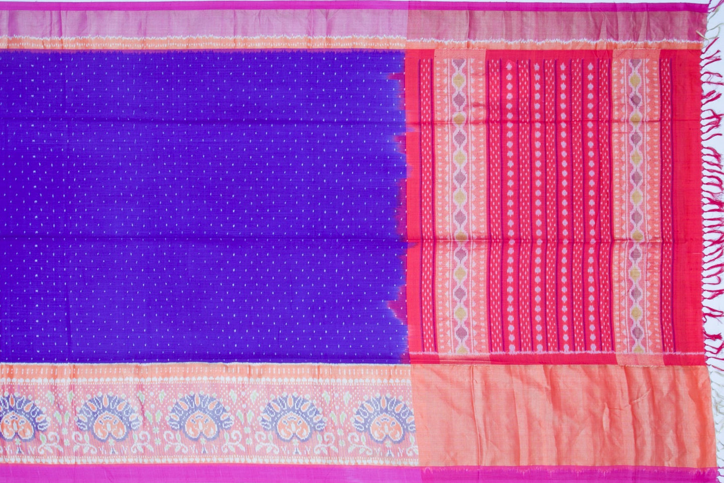 Eri Silk Ikat Violet Saree/4595044_3.jpg