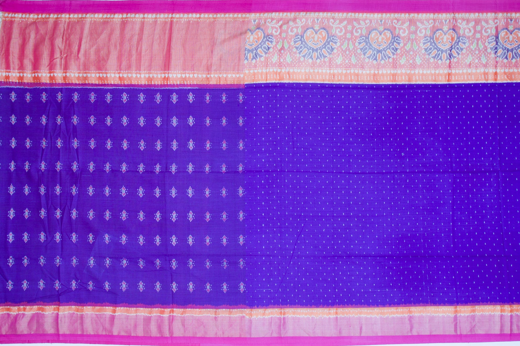 Eri Silk Ikat Violet Saree/4595044_6.jpg