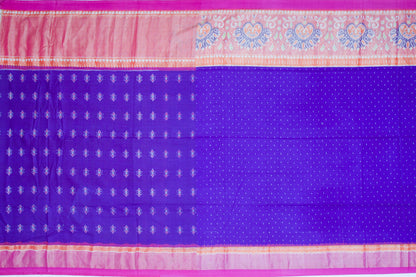 Eri Silk Ikat Violet Saree/4595044_6.jpg