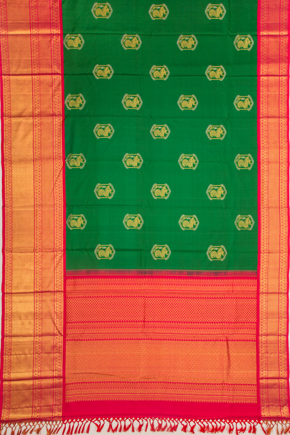 Kanchipuram Silk Butta Green Saree