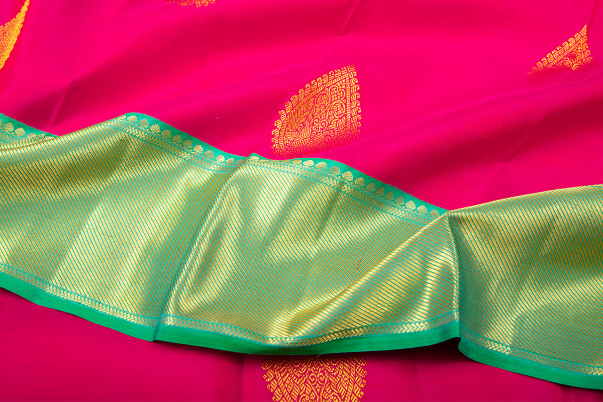 Kanchipuram Silk Butta PInk Saree