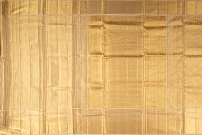 Kanchipuram Silk Tissue Jaal Gold Saree