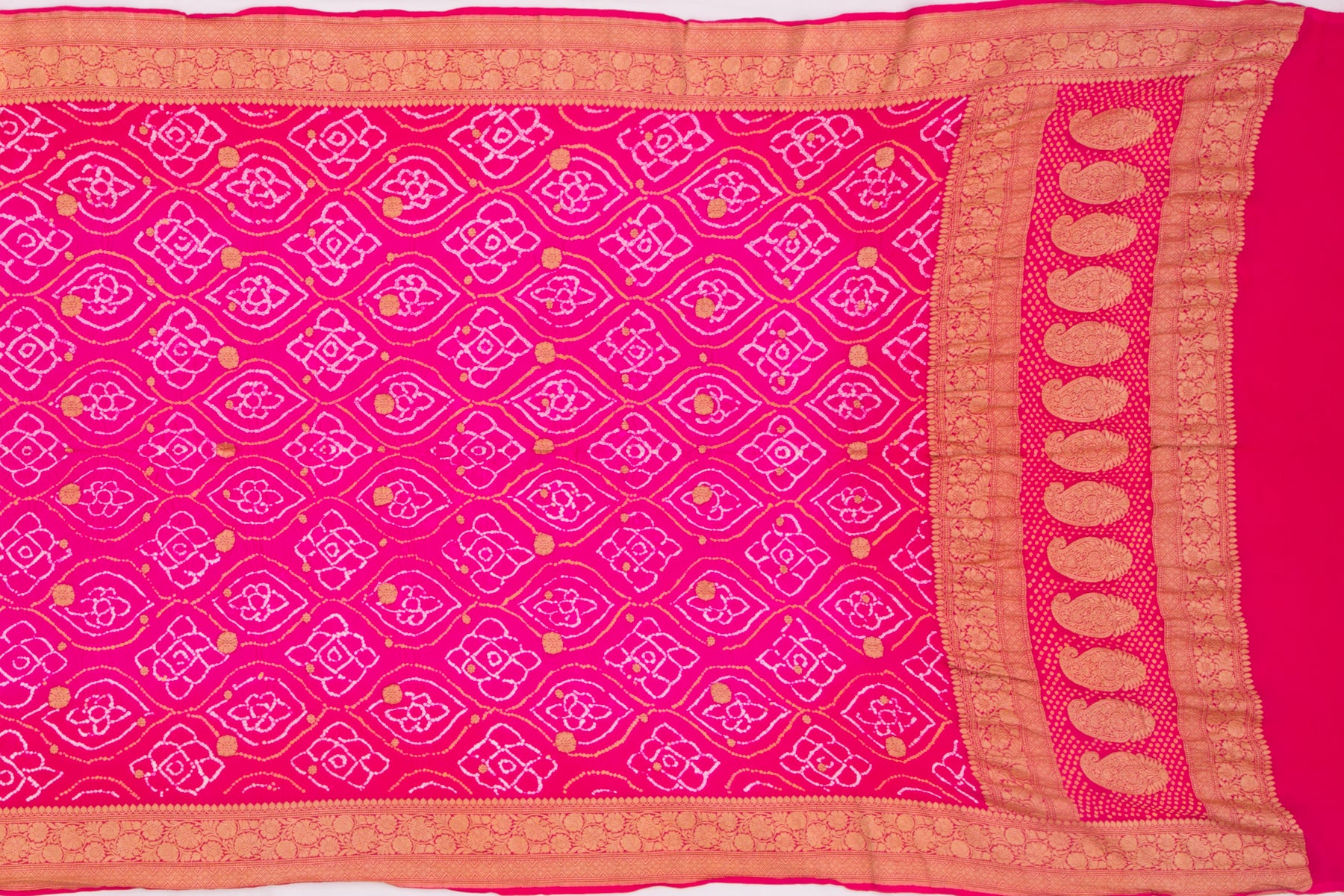 Banarasi Georgette Bandhani Butta Pink Dupatta